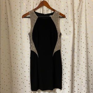 Cache Cocktail Dress with Embellishments